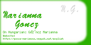 marianna goncz business card